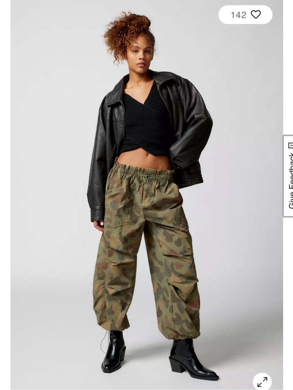 Urban Outfitters Sloan Nylon Camo Ultra Baggy Y2K Inspired Balloon Pant,S - Picture 3 of 15